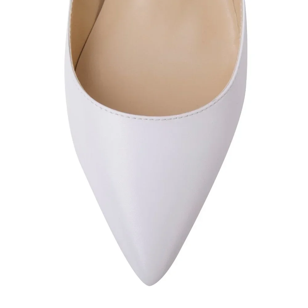 Petit Cadeau Valerie - Comfy Kitten Heel Pumps with 2.5" Heels. White. NEW! - Picture 4 of 6